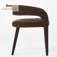 Vente en gros d'usine de chaises de salle à manger de luxe en tissu éponge haute densité meubles de chaises de restaurant