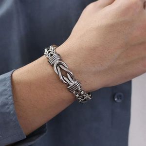 Pulsera de Cadena Franco Cubana de Alta Calidad para Hombre, Joyería Personalizada de Acero Inoxidable, Pulsera con Nudo Celta - Product Image 3