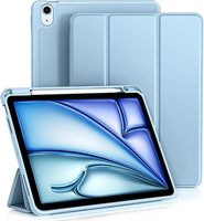 Pour iPad Air 11 étui magnétique 2024 / Air 5th 4th génération 10.9 coque arrière flexible en TPU avec support porte-crayon étui pour tablette