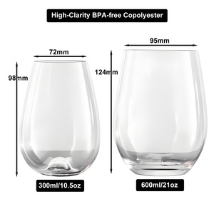 <span class=keywords><strong>Verre</strong></span> à vin en <span class=keywords><strong>plastique</strong></span> brillant <span class=keywords><strong>réutilisable</strong></span>, sans pied, résistant aux chocs, 12 oz, 10,5 oz, 16 oz, pour la promotion - Product Image 4