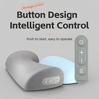Oreiller de massage intelligent à compression d'air avec chauffage rechargeable 3 en 1 pour soulager la douleur, traction cervicale, relaxant pour les épaules