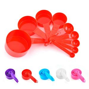 पर्यावरण के अनुकूल प्लास्टिक पाक उपकरण 9-टुकड़ा रंगीन संयोजन मापने चम्मच उपकरण सेट - Product Image 2