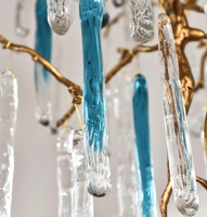 Lustre moderne de luxe en cuivre, éclairage décoratif en forme de branche, lampe en cristal haut de gamme, luminaires suspendus pour mariage et villa