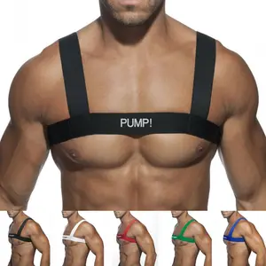 Diversão Underwear Restraint Arnês do corpo dos homens para o homem Bondage Belt respirável Party Wear Mostrar o seu músculo alça de ombro elástica