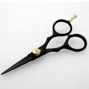 Tijeras de Peluquería Profesionales Gold Tail Negras de 4.5 a 6.0 Pulgadas para Diestros, Varios Tamaños, Uso en Belleza - Product Image 2