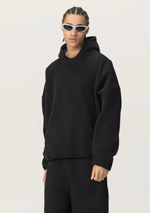 FLOWORA Custom Manufacturer 100% Cotton Drop Shoulder Hoodies Heavyweight Oversized Blank Embroidery Hoodies <b>Sweatshirt</b> - Product Image 6
