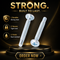 Pan Head Self Tapping Screws for Concrete Hex Drive Galvanized Class 12.9 with Washer 3-Year Warranty Construction Fasteners