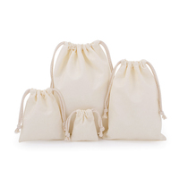 Pochette en coton mousseline vintage avec cordon de serrage, écologique et réutilisable, pour emballage de bijoux, sac anti-poussière tendance pour le printemps et l'été, vente en gros