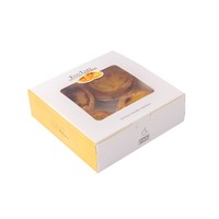 Boîte à tartelettes esthétique VEIKUN avec fenêtre, logo personnalisé, en carton blanc rectangulaire, emballage alimentaire biodégradable pour pâtisserie, gâteaux et petits gâteaux