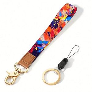 Customized Bulk Polyester Wrist Lanyard with <b>Anime</b> Logo Print <b>Keychain</b> & Carabiner for Promotions - Product Image 5
