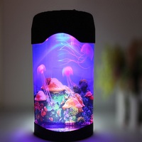 Lampe d'Ambiance de Chambre à Coucher à l'Eau de Mer, Lumière Nocturne Changeante de Couleur, Méduse, Aquarium