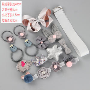 Ensemble d'accessoires pour cheveux pour enfants en tissu coréen fait main, mignon, princesse, fille, bébé, pince à cheveux, nœud, épingle à cheveux latérale, boîte cadeau de 18 pièces - Product Image 4