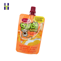 Sac à bec pour purée d'aliment pour bébé 150g 200g 250g imprimé avec logo personnalisé pochette à bec pour pulpe de fruit pâte de fruit pour aliments pour bébé