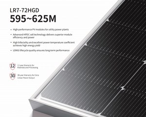 Paneles Solares Bifaciales de Alta Eficiencia Longi LR7 HPDC 590w 595w 600w 610W 615W 620W 182mm Half Cel, Módulo Solar Bifacial de 615W - Product Image 3