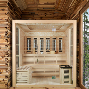 Sauna <span class=keywords><strong>di</strong></span> Lusso per 2 Persone, Cabina Personalizzata con Vapore Umido, Sauna a Infrarossi per Showroom, Dropshipping - Product Image 4