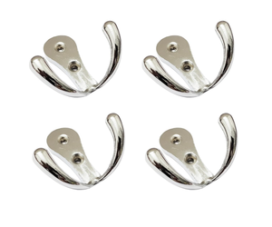 Double Pin SS202 Stainless Steel Modern Wall Mounted Heavy Duty Rustproof Door Towel Hanger Premium Quality PROMIXO - Product Image 1