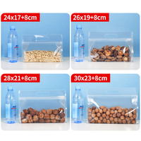 Sachets d'Emballage Transparents à Huit Soudures, Fond Plat, Large Ouverture, en PET PE, pour Dattes Rouges, Noix et Cadeaux