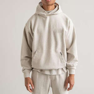 男性用トラックスーツ<span class=keywords><strong>100</strong></span>% コットンヘビー級パーカー - Product Image 2