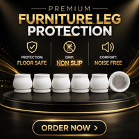 Protège-pieds de meubles blancs en feutre pour chaises, canapés, tables et lits