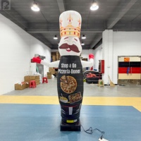 Gigantesque figurine gonflable de chef de kebab de 2 m avec logo personnalisé, lumières LED et fonction de danse aérienne pour la publicité de restaurant
