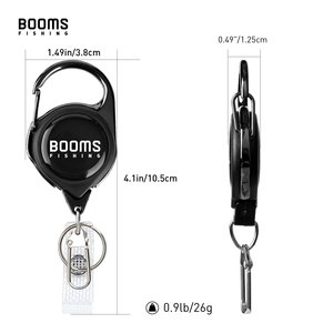 Retractor de cable para pesca con mosca, soporte retráctil para tarjetas de identificación, clip de resorte de acero inoxidable de liberación rápida RG1, poliéster - Product Image 4