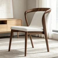 Chaise de salle à manger moderne en bois durable et écologique avec dossier solide pour la maison, le salon, l'appartement, la villa, l'hôtel
