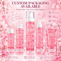 Marque Privée OEM ODM Faible MOQ Vente en Gros en Vrac Eau de Rose Tonique Visage Hydratant Format Voyage Vaporisateur Flacon Rechargeable Sachet de Recharge