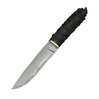 Couteau à lame fixe personnalisable Bochen OEM VG10 avec manche en bois Damas, outil de chasse, de camping, de pêche et de survie en plein air