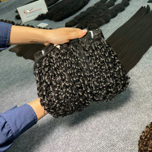 Vague profonde vierge Remy vietnamienne pour les extensions de cheveux de trame Curl noir prêt à expédier février 100% - Product Image 3