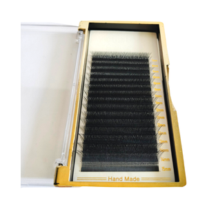 Vente en gros 16 lignes individuelles synthétiques faciles naturelles CC Curl 15mm ventilateurs de cils préfabriqués plateau de beauté du fabricant vietnamien YY - Product Image 1