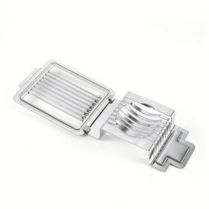 Coupe-œufs manuel en métal pour œufs durs, en acier inoxydable, avec fil métallique - Product Image 4