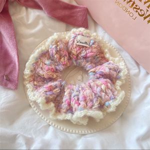 Serre-tête en laine douce rose personnalisable, tressé, pour filles, accessoire <span class=keywords><strong>de</strong></span> coiffure élégant pour princesse, nouveau style, décoration capillaire artisanale - Product Image 2