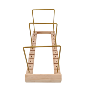 Porte-disque <span class=keywords><strong>vinyle</strong></span> en <span class=keywords><strong>bois</strong></span> de conception à gorge profonde, rangement en pin sur les albums avec finition de surface gravée - Product Image 4