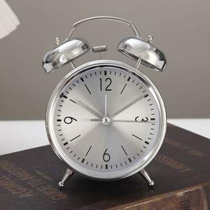 Retro Tarzı Çalar Saat, Öğrenci Çocuk Kuvars Mekanizmalı Çalar Saat, Metal Saat, Sessiz Gece Lambası Hediye Toptan Satış - Product Image 2