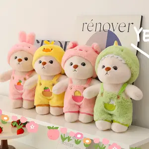 2024 New Teddy Tales Bear Plush Stuffed Animal Bear Pig Bunny Rabbit Duck Dinosaur Teddi Tales Bear Plush Toy Kids Gift