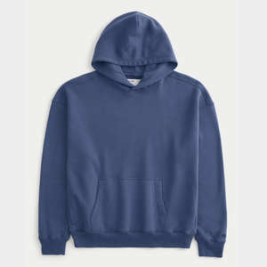 High Quality Unisex Oversized Baggy Cropped 3D Embroidered Hoodie Polyester/Cotton 450 Gsm Custom Logo Blank Plain - Product Image 4