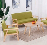 Canapé économique en bois massif, ensemble complet de meubles de salon pour la maison, le bureau, le bar, les loisirs, les hôtels et les restaurants