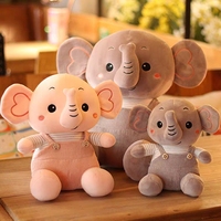 Usine Oem Main Taille Infantile En Plastique Pvc Figurine En Gros En Peluche Blanc Gris Éléphant En Peluche Jouet