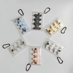 Japanese PVC Coin Holder Coin Purse Portable <b>Small</b> <b>Wallet</b> Anti-Loss Clip Coin Organizer Travel Transparent Card Holder - Product Image 1