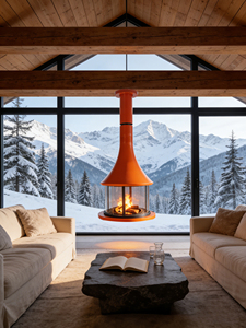 <span class=keywords><strong>Cheminée</strong></span> suspendue contemporaine sur mesure JingXin pour villas de luxe |   WarmHeaven OEM et ODM disponibles - Product Image 4