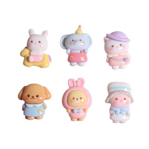 新しいかわいい漫画の動物フィギュアプラスチック樹脂ジュエリーアクセサリー DIY 手作りクリーム接着剤電話ケース靴バックルヘアクリップ - Product Image 5
