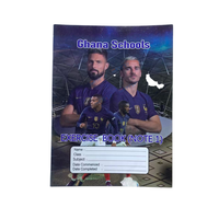 Carnet d'école du Ghana – Vente en gros usine – Cahier d'exercices Note1 18x24cm, ligné simple, 40 feuilles, reliure agrafée pour usage scolaire