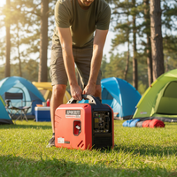 Générateur d'électricité à essence intelligent à onduleur 2KW 50/60Hz, silencieux, portable, 110-220V, démarrage facile pour usage domestique