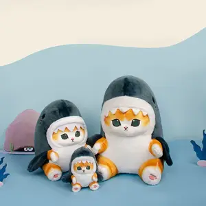 20 디자인 하이 퀄리티 자수 박제 및 봉제 귀여운 상어 고양이 프로모션 선물로
