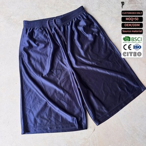 กางเกงบาสเก็ตบอลผู้ชายผ้าโพลีเอสเตอร์ 100% แบบกำหนดเอง แห้งเร็ว ระบายอากาศได้ดี มีเชือกผูกเอว เหมาะสำหรับออกกำลังกาย วิ่ง และเล่นกีฬา - Product Image 1