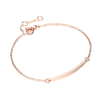 Bracelet minimaliste personnalisé en or 14K 30x2mm en acier inoxydable 316L