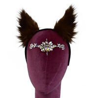 Costumes de cosplay d'Halloween personnalisés, oreilles de chat mignonnes en peluche, oreilles de renard, accessoires de fête costumée pour adultes unisexes, bandeau animal