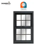 Doorwin Solid Windows Doorwindoorwin Doorwin New Design American Style Vertical Sliding Aluminum Black Thermal Break Solid Wooden Single And Double Hung Sash Windows
