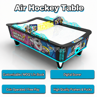 Table de hockey sur air à thème Ours polaire pour 2 joueurs, à monnayeur, pour enfants, idéale pour les centres de jeux d'arcade