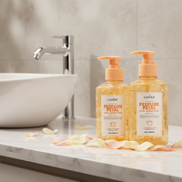 Gel douche parfumé pour le soin de la peau, gel douche moussant, rose, jasmin, osmanthus, fleur de cerisier, gel douche parfumé aux pétales de fleurs
